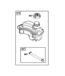 Fuel Supply Group Diagram and Parts List for 093J02-0094-H5 020000 - 09Z999 Briggs and Stratton Engine